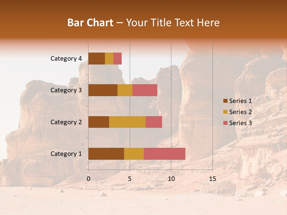 A Desert Landscape With Rocks And Sand PowerPoint Template