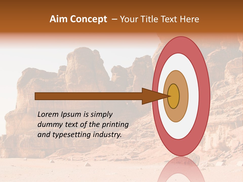 A Desert Landscape With Rocks And Sand PowerPoint Template