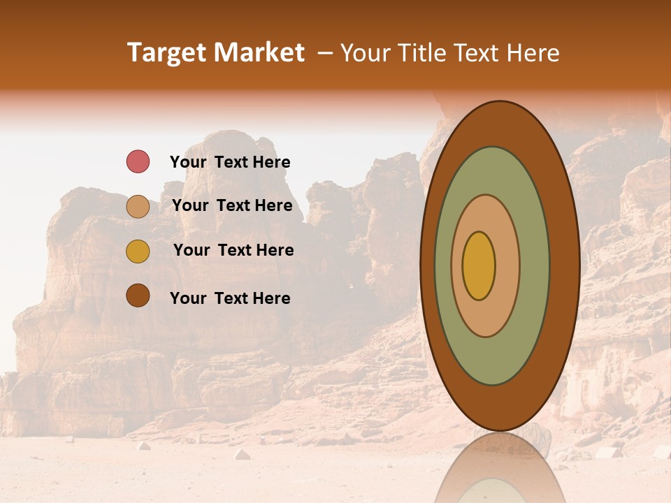A Desert Landscape With Rocks And Sand PowerPoint Template