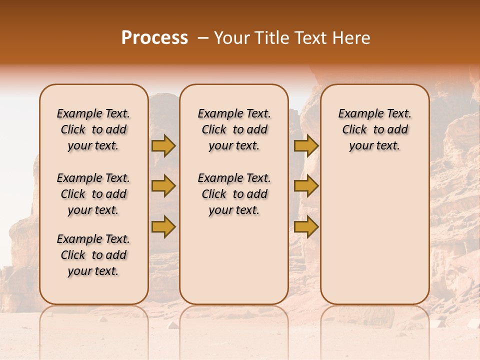 A Desert Landscape With Rocks And Sand PowerPoint Template