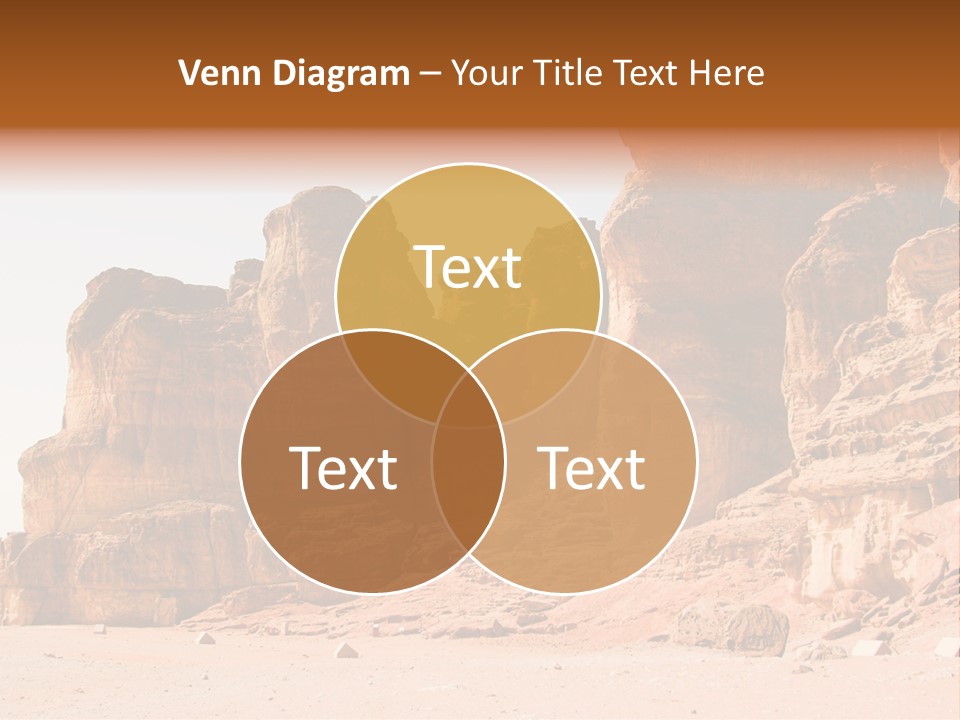 A Desert Landscape With Rocks And Sand PowerPoint Template