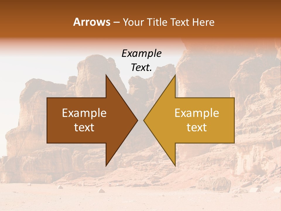 A Desert Landscape With Rocks And Sand PowerPoint Template