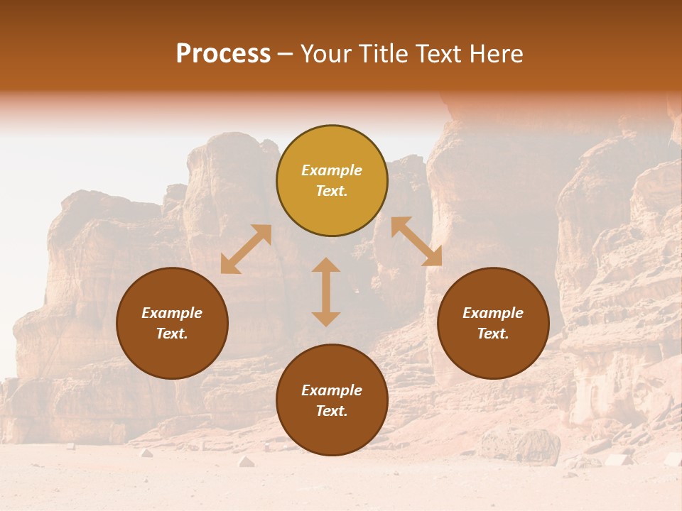 A Desert Landscape With Rocks And Sand PowerPoint Template