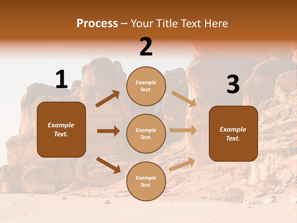 A Desert Landscape With Rocks And Sand PowerPoint Template