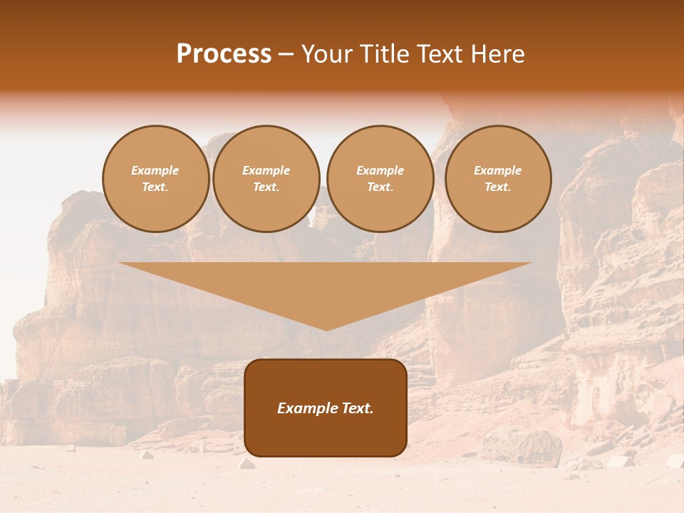 A Desert Landscape With Rocks And Sand PowerPoint Template
