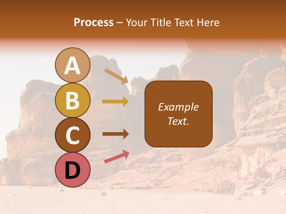 A Desert Landscape With Rocks And Sand PowerPoint Template