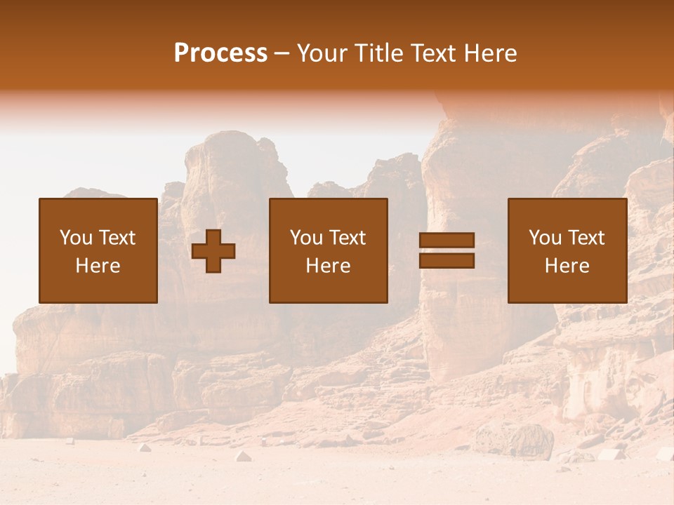 A Desert Landscape With Rocks And Sand PowerPoint Template