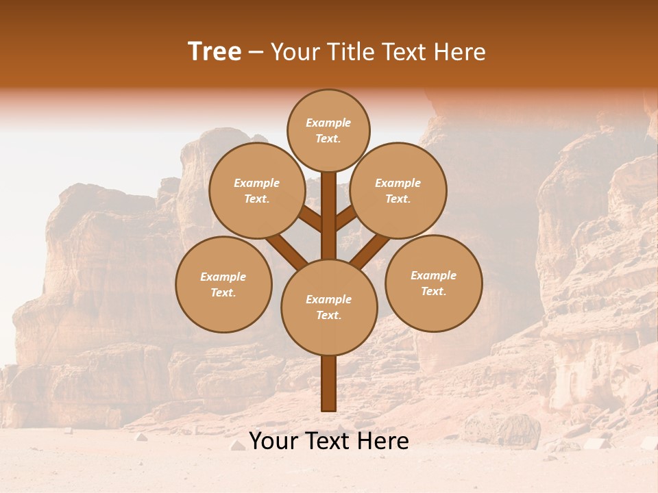 A Desert Landscape With Rocks And Sand PowerPoint Template