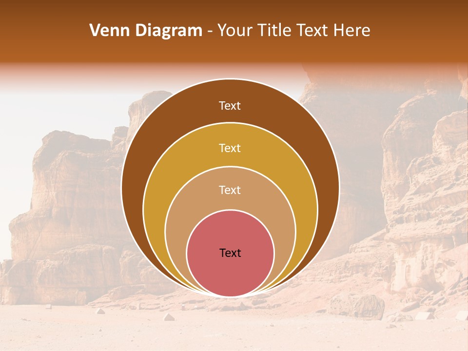 A Desert Landscape With Rocks And Sand PowerPoint Template