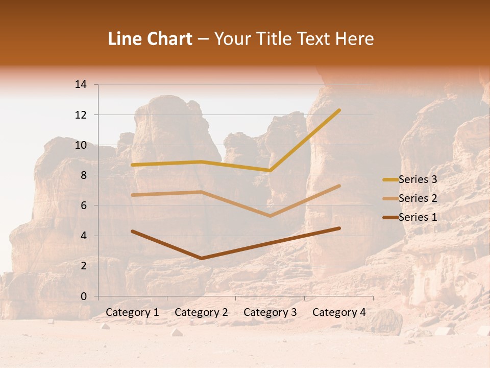 A Desert Landscape With Rocks And Sand PowerPoint Template