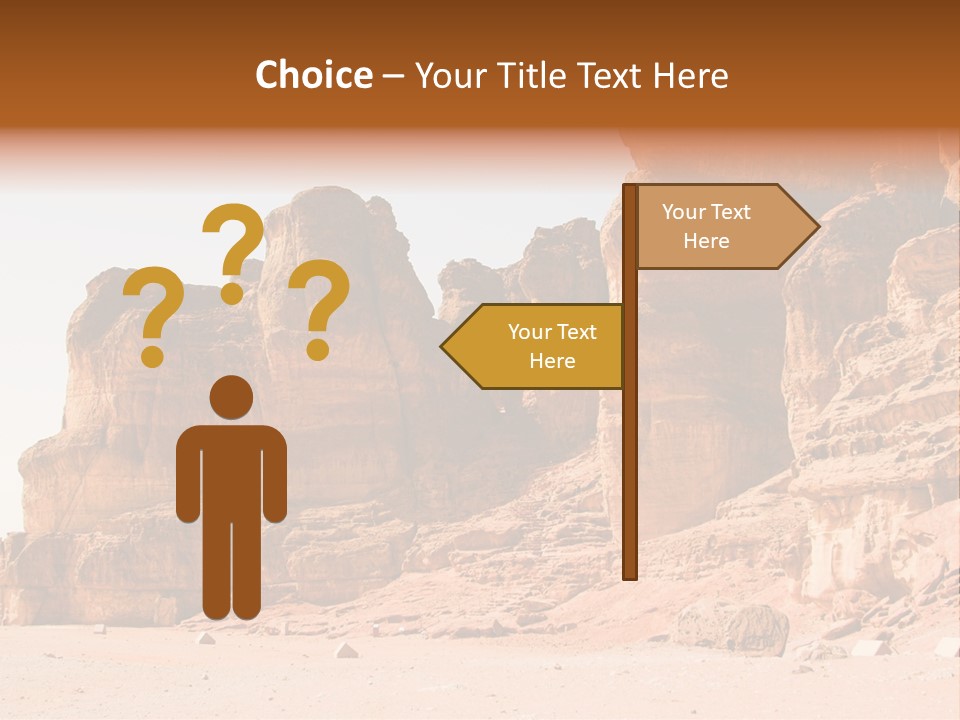 A Desert Landscape With Rocks And Sand PowerPoint Template