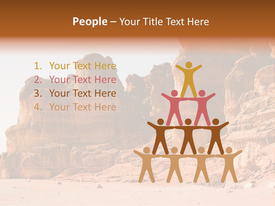 A Desert Landscape With Rocks And Sand PowerPoint Template