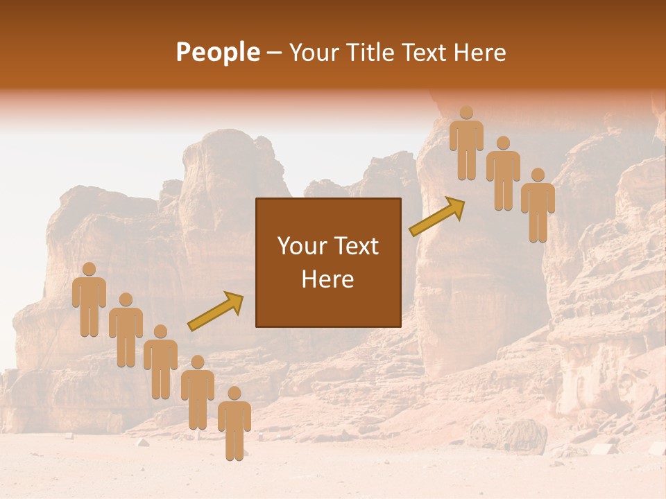 A Desert Landscape With Rocks And Sand PowerPoint Template