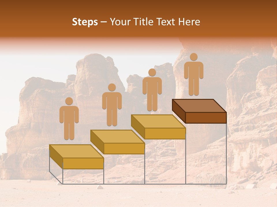 A Desert Landscape With Rocks And Sand PowerPoint Template