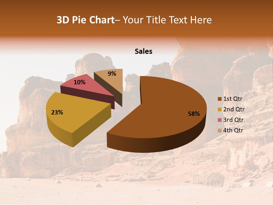A Desert Landscape With Rocks And Sand PowerPoint Template