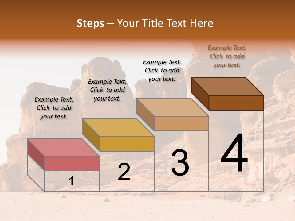 A Desert Landscape With Rocks And Sand PowerPoint Template