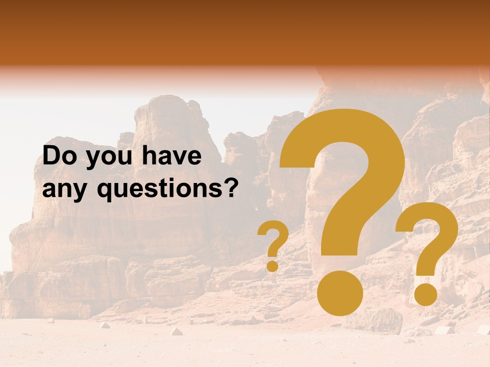 A Desert Landscape With Rocks And Sand PowerPoint Template