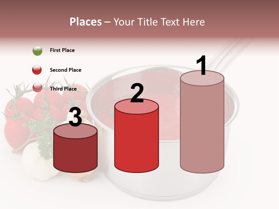 A Pot Of Tomato Soup Next To Some Vegetables PowerPoint Template