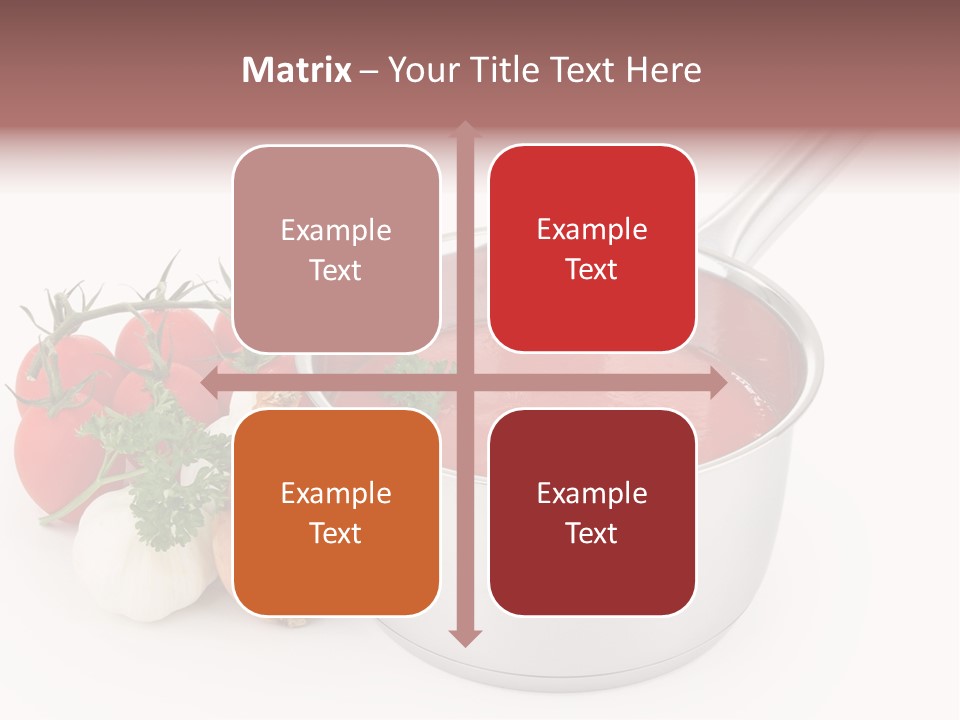 A Pot Of Tomato Soup Next To Some Vegetables PowerPoint Template