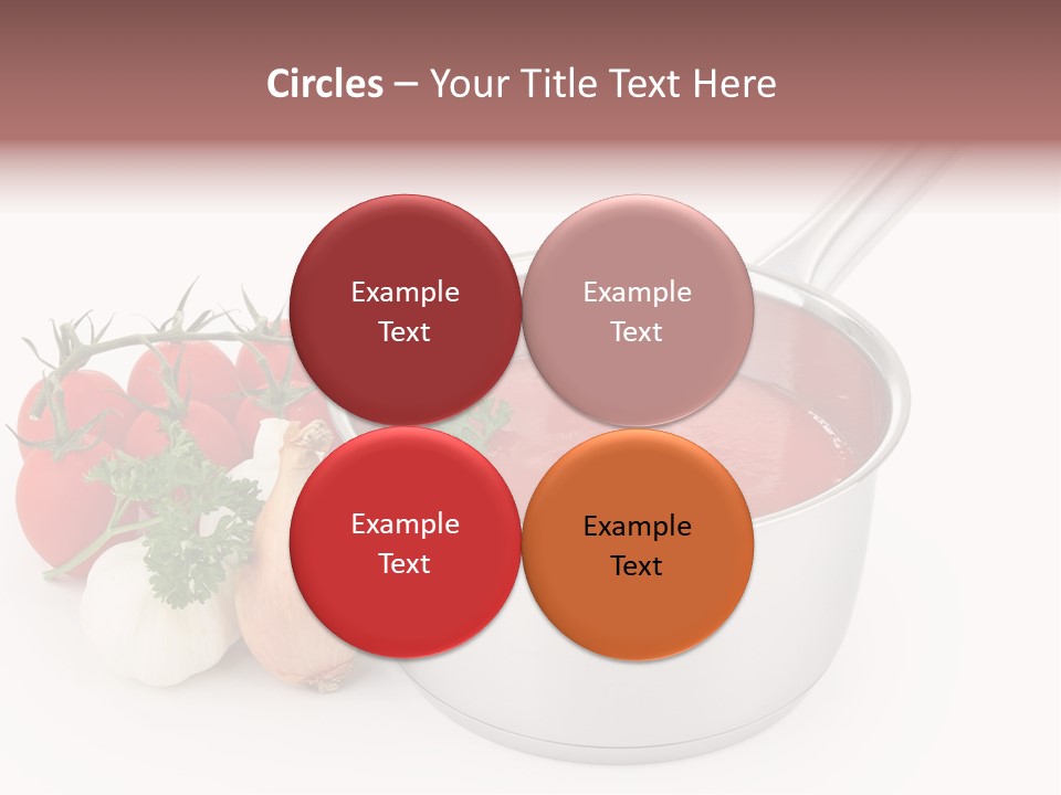 A Pot Of Tomato Soup Next To Some Vegetables PowerPoint Template