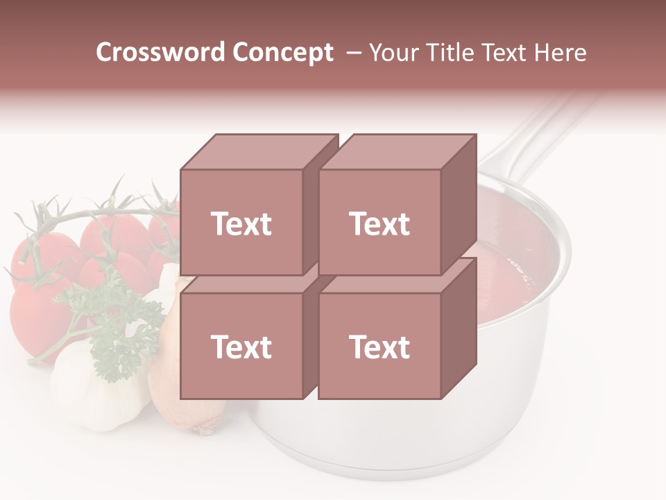 A Pot Of Tomato Soup Next To Some Vegetables PowerPoint Template