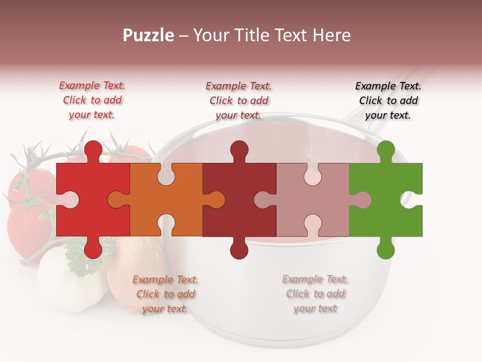 A Pot Of Tomato Soup Next To Some Vegetables PowerPoint Template