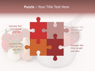 A Pot Of Tomato Soup Next To Some Vegetables PowerPoint Template