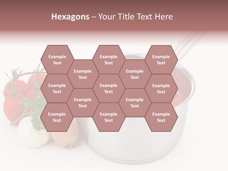 A Pot Of Tomato Soup Next To Some Vegetables PowerPoint Template