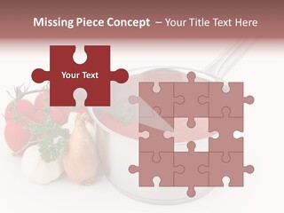 A Pot Of Tomato Soup Next To Some Vegetables PowerPoint Template