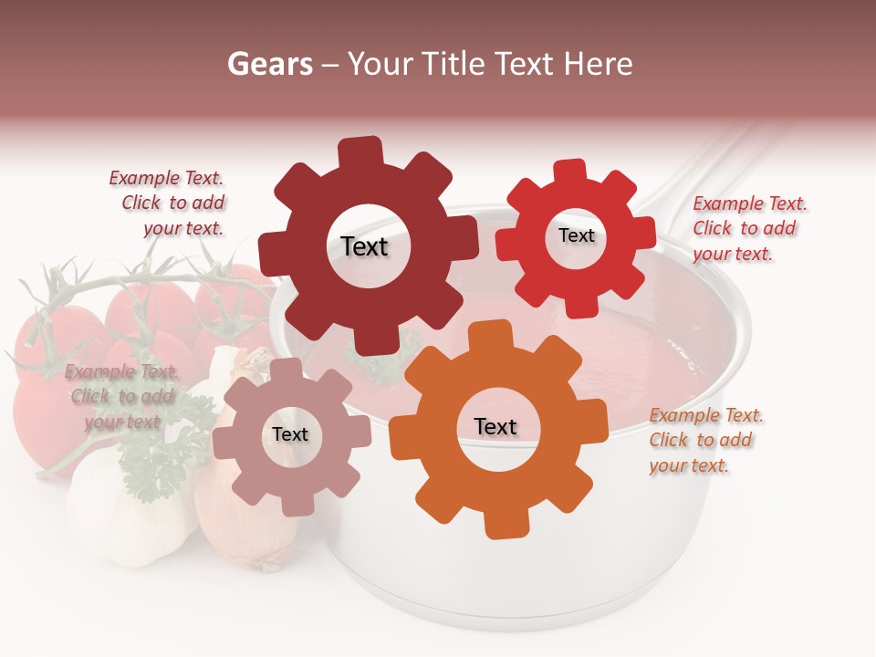 A Pot Of Tomato Soup Next To Some Vegetables PowerPoint Template