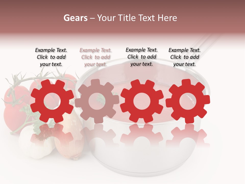 A Pot Of Tomato Soup Next To Some Vegetables PowerPoint Template