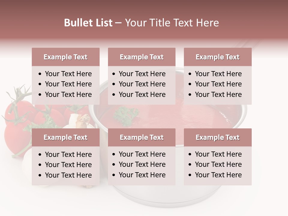 A Pot Of Tomato Soup Next To Some Vegetables PowerPoint Template