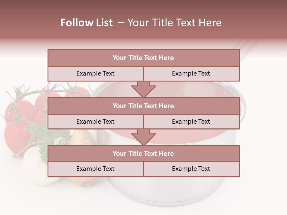 A Pot Of Tomato Soup Next To Some Vegetables PowerPoint Template
