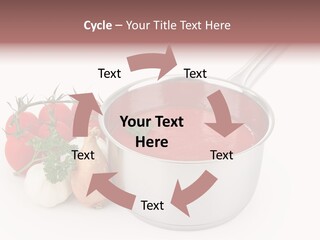 A Pot Of Tomato Soup Next To Some Vegetables PowerPoint Template