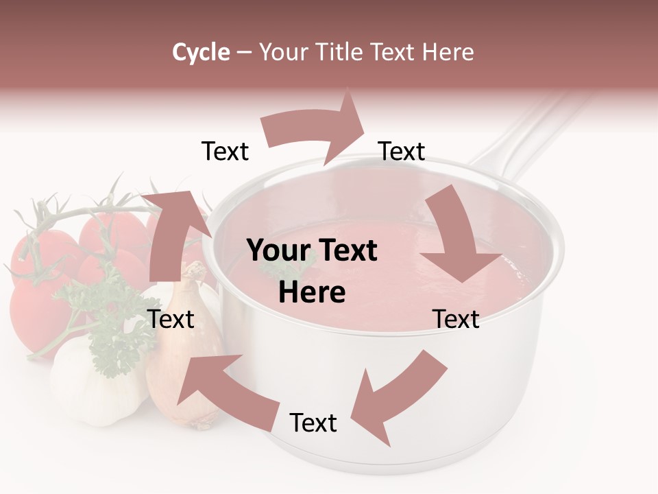 A Pot Of Tomato Soup Next To Some Vegetables PowerPoint Template