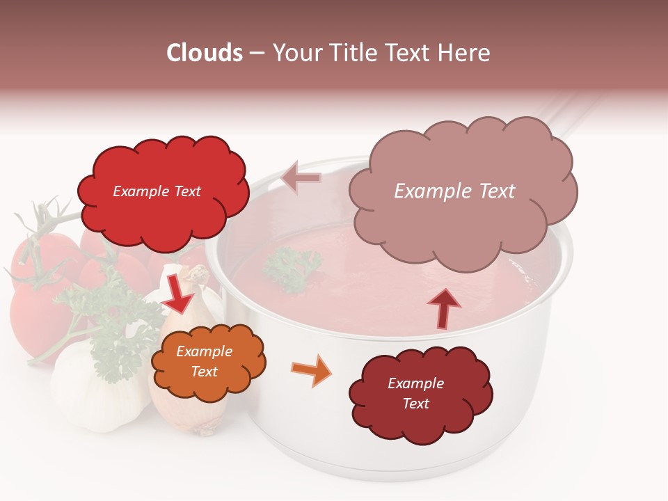 A Pot Of Tomato Soup Next To Some Vegetables PowerPoint Template