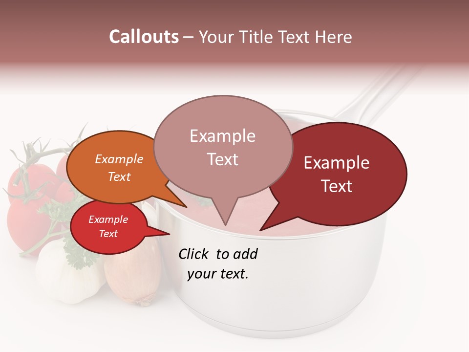 A Pot Of Tomato Soup Next To Some Vegetables PowerPoint Template