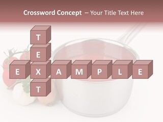 A Pot Of Tomato Soup Next To Some Vegetables PowerPoint Template