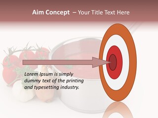 A Pot Of Tomato Soup Next To Some Vegetables PowerPoint Template