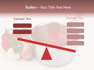 A Pot Of Tomato Soup Next To Some Vegetables PowerPoint Template