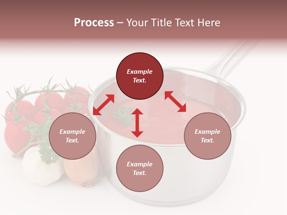 A Pot Of Tomato Soup Next To Some Vegetables PowerPoint Template