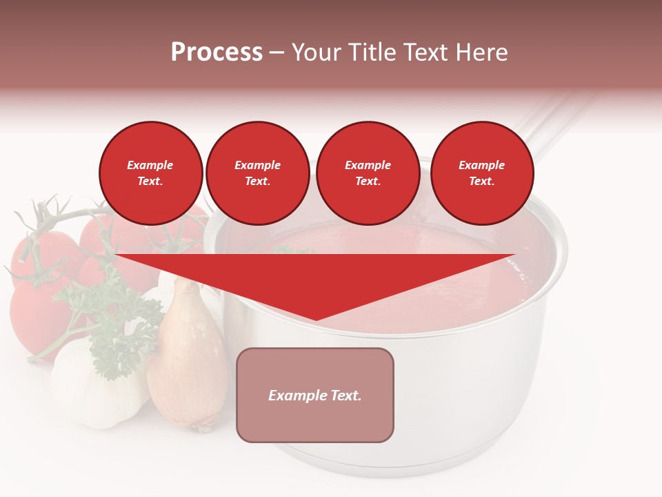 A Pot Of Tomato Soup Next To Some Vegetables PowerPoint Template
