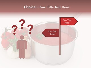 A Pot Of Tomato Soup Next To Some Vegetables PowerPoint Template