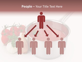 A Pot Of Tomato Soup Next To Some Vegetables PowerPoint Template