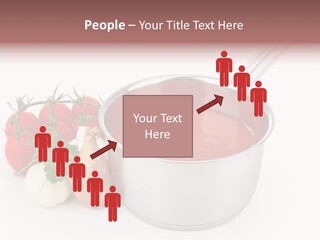 A Pot Of Tomato Soup Next To Some Vegetables PowerPoint Template
