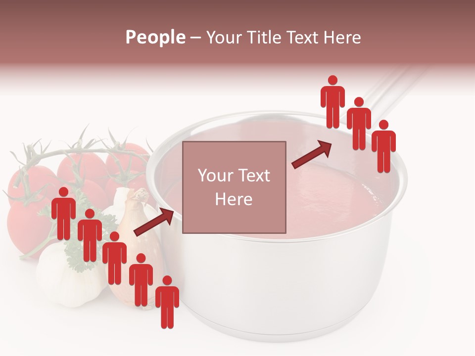 A Pot Of Tomato Soup Next To Some Vegetables PowerPoint Template