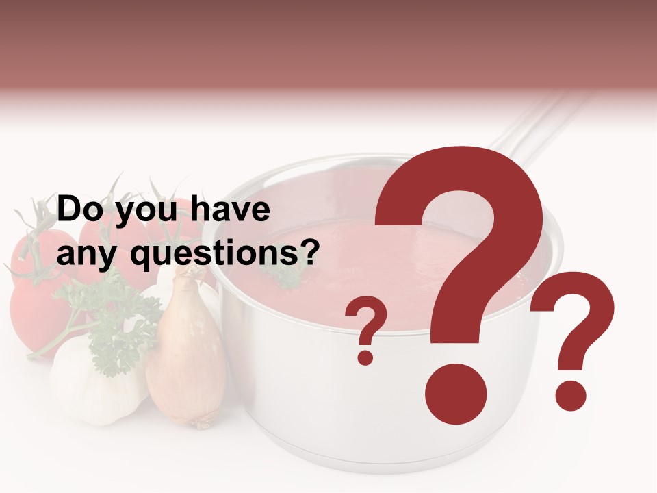 A Pot Of Tomato Soup Next To Some Vegetables PowerPoint Template