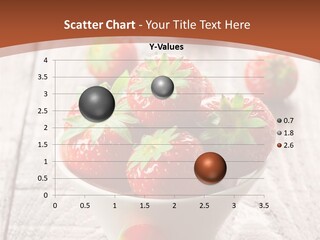 A Bowl Of Strawberries On A Wooden Table PowerPoint Template