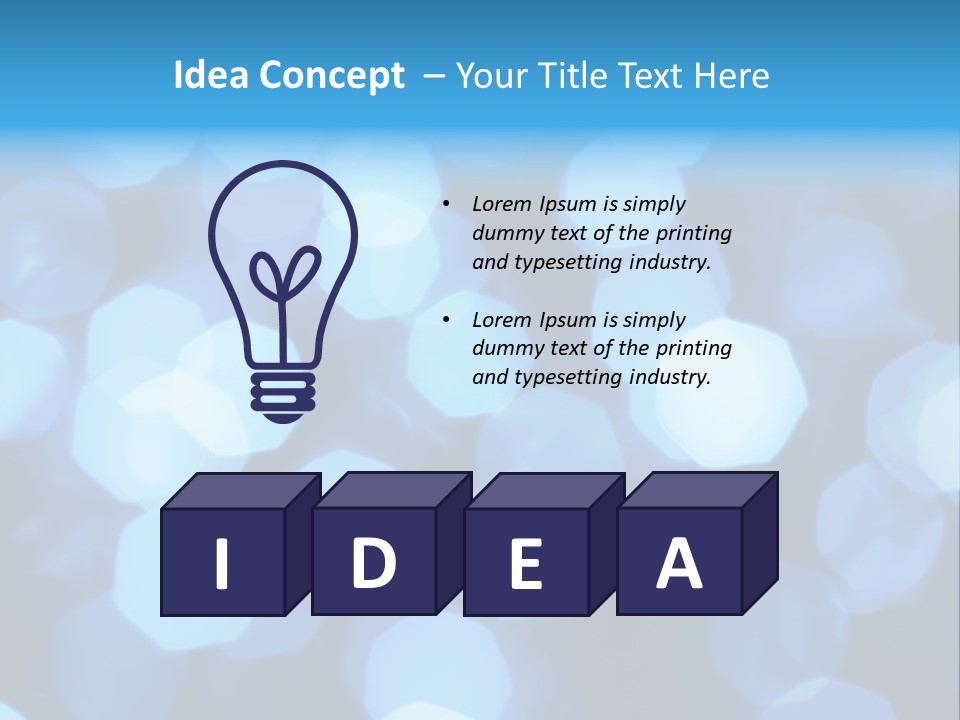 A Blue Boke Of Lights Powerpoint Presentation PowerPoint Template