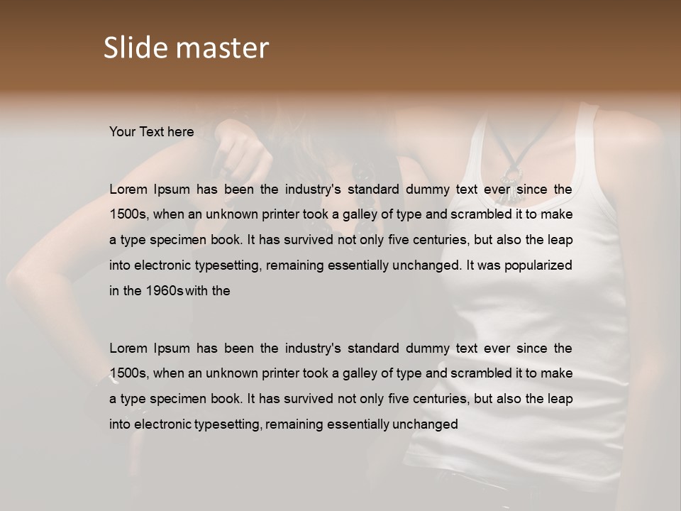 Shirt Lingerie Waistshot PowerPoint Template